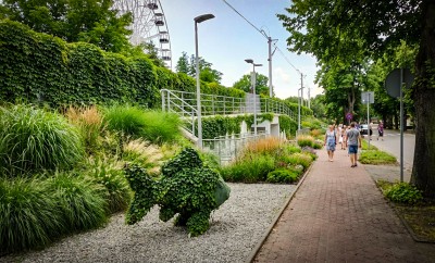 Plan na park linearny przy torach kolejowych w Giżycku